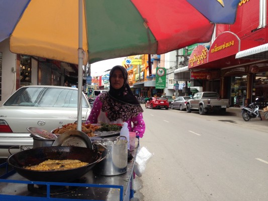 Typical street food vendor
